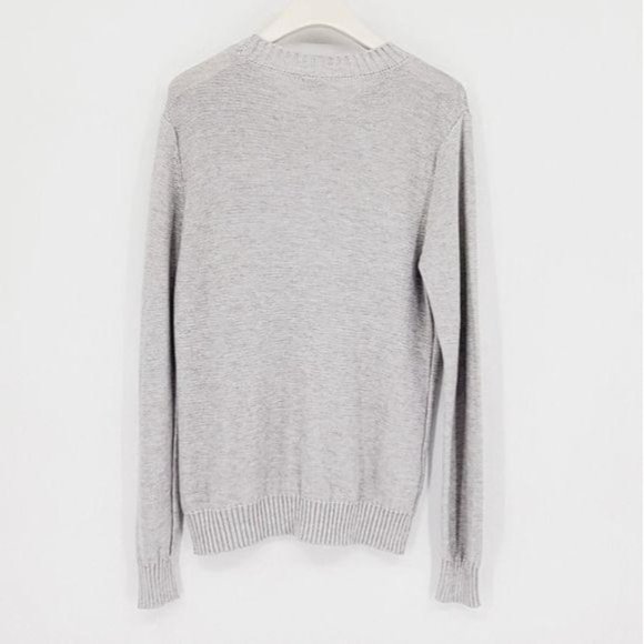 Cremieux Valentina Storm Grey Knit Long Sleeve Crew Neck Sweater Top Large NWT - Picture 3 of 7